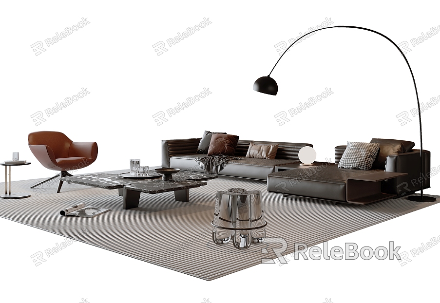 Modern Italian Sofa Coffee Table Combo model