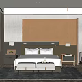 Modern Hotel Room Interior With King Bed Nightstands Table Lamps Area Rug And Sofa