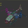 Modern Military Drone With Green Cockpit Canopy Gray Body Multiple Rotors And Yellow Accents
