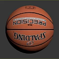 Spalding Orange Basketball With Textured Surface And Reflection On Dark Background