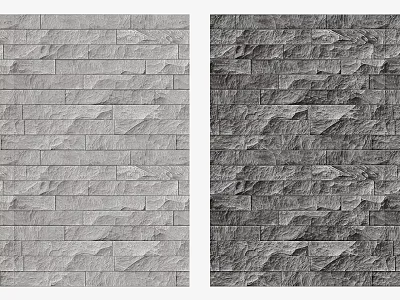 Light And Dark Gray Stone Wall Textures For Interior Exterior Decor 3d model