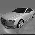 Audi White Two Door Coupe With Sleek Exterior And Stylish Alloy Wheels