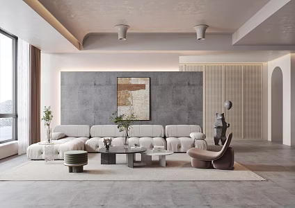 modern living room 3d model