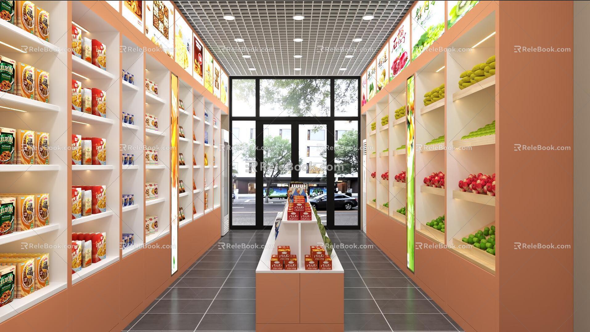 Fruit Store Supermarket Convenience Store Fresh Supermarket snack store model