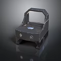 Black Metal Industrial Component With Square Structure Top Opening Bolts And Feet