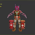 Red Cross Medical Robot With Emergency Rescue Equipment And Armor