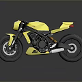 Sleek Shiny Metallic Golden Motorcycle With Modern Design Black Seat Tires