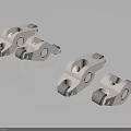 Modern White Furniture Casters With Rolling Wheels And Connecting Structure