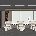 Elegant Modern Beauty Salon Interior With Comfortable Seats And Light Wooden Decor