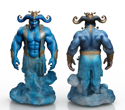 Hand-made Sea God Doll 3d model