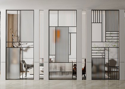 Modern partition screen 3d model