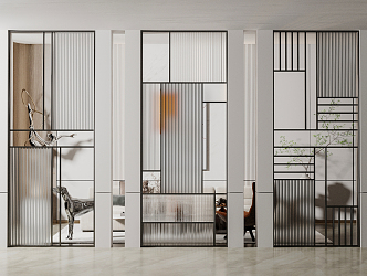 Modern partition screen 3d model