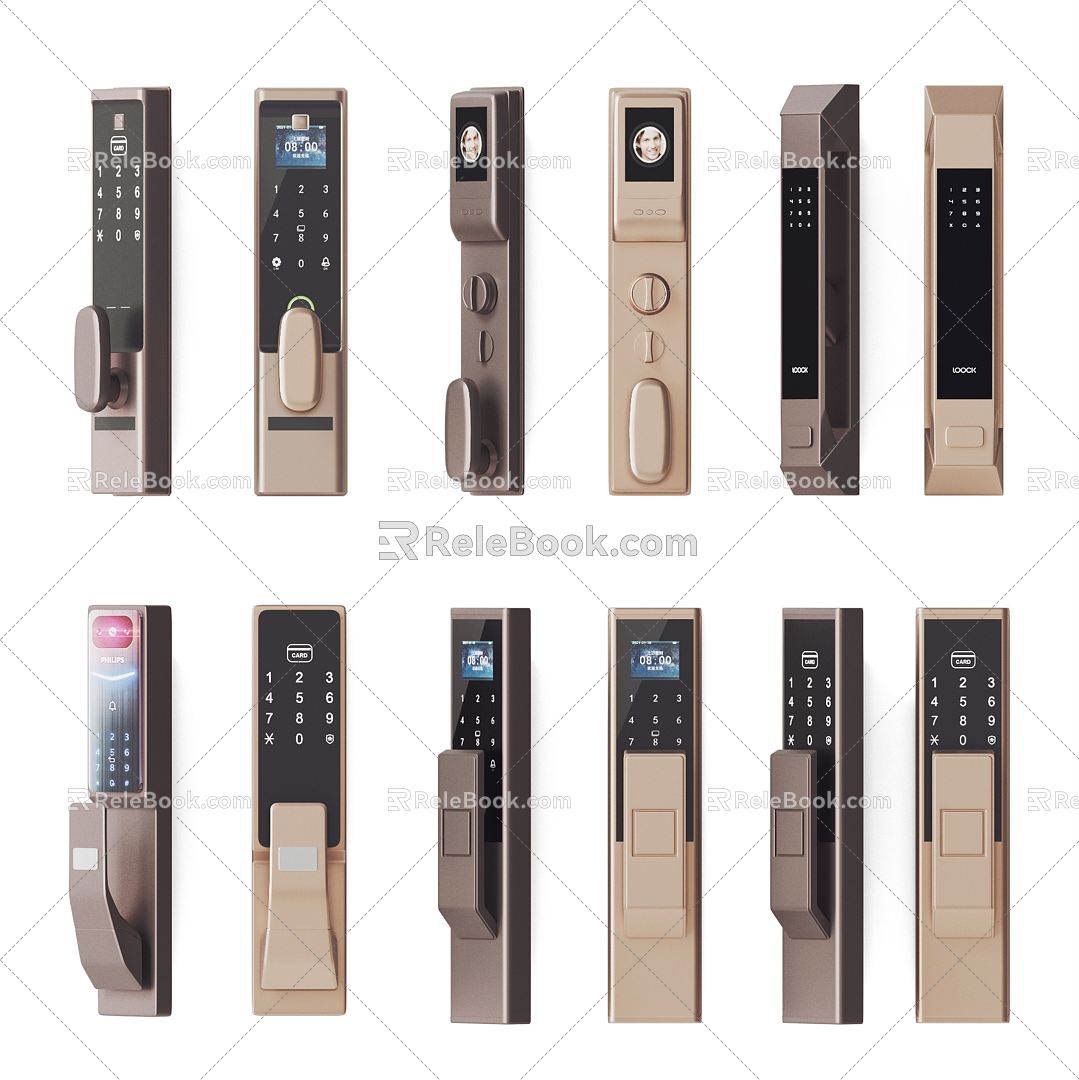 Modern Door Handle Smart Door Lock model