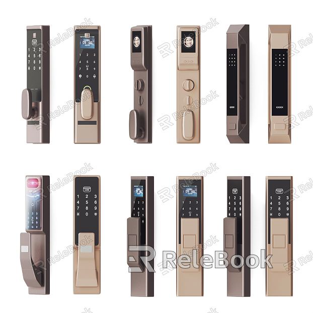 Modern Door Handle Smart Door Lock model