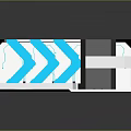Modern Industrial Mechanical Structure With Blue Components And Gray Metallic Frame Design