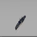 Large Battleship 3D Model With Detailed Deck Guns And Masts Design 3d model