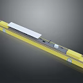 Yellow Train Single Carriage With White Top And Rail Track Base