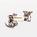 Game And Movie Characters Two Purple Brown Mythical Creatures With Crowns