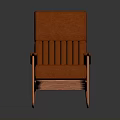 High Back Modern Orange Armchair With Striped Design And Metal Legs Furniture