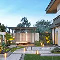 New Chinese Courtyard Landscape 3d model