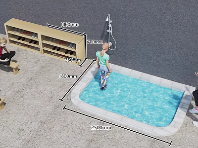 Kindergarten Outdoor Rock Climbing Wall Rock Climbing Bracket Outdoor Sand Pool Outdoor Pool Rockery Storage Cabinet Foot Pool Cartoon Rock Climbing Wall Children's Creative Rock Climbing Wall 3d model