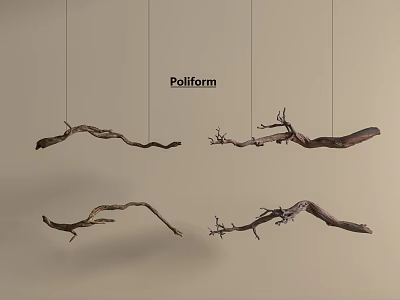 Poliform Branch Shaped Hanging Decorations For Modern Home Interior Decor 3d model