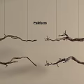 Poliform Branch Shaped Hanging Decorations For Modern Home Interior Decor 3d model
