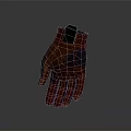 Daily Life Essential Leather Gloves With Stitched Pattern And Comfortable Fit Design 3d model