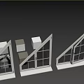 White Casement Windows With Grid Glass Design For Modern Residential Use