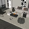 Modern Sofa Coffee Table Combination Sofa Coffee Table 3d model