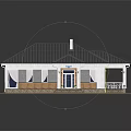 Classic Single Family Home Exterior With Sloped Shingled Roof White Framed Windows And Wooden Front Porch