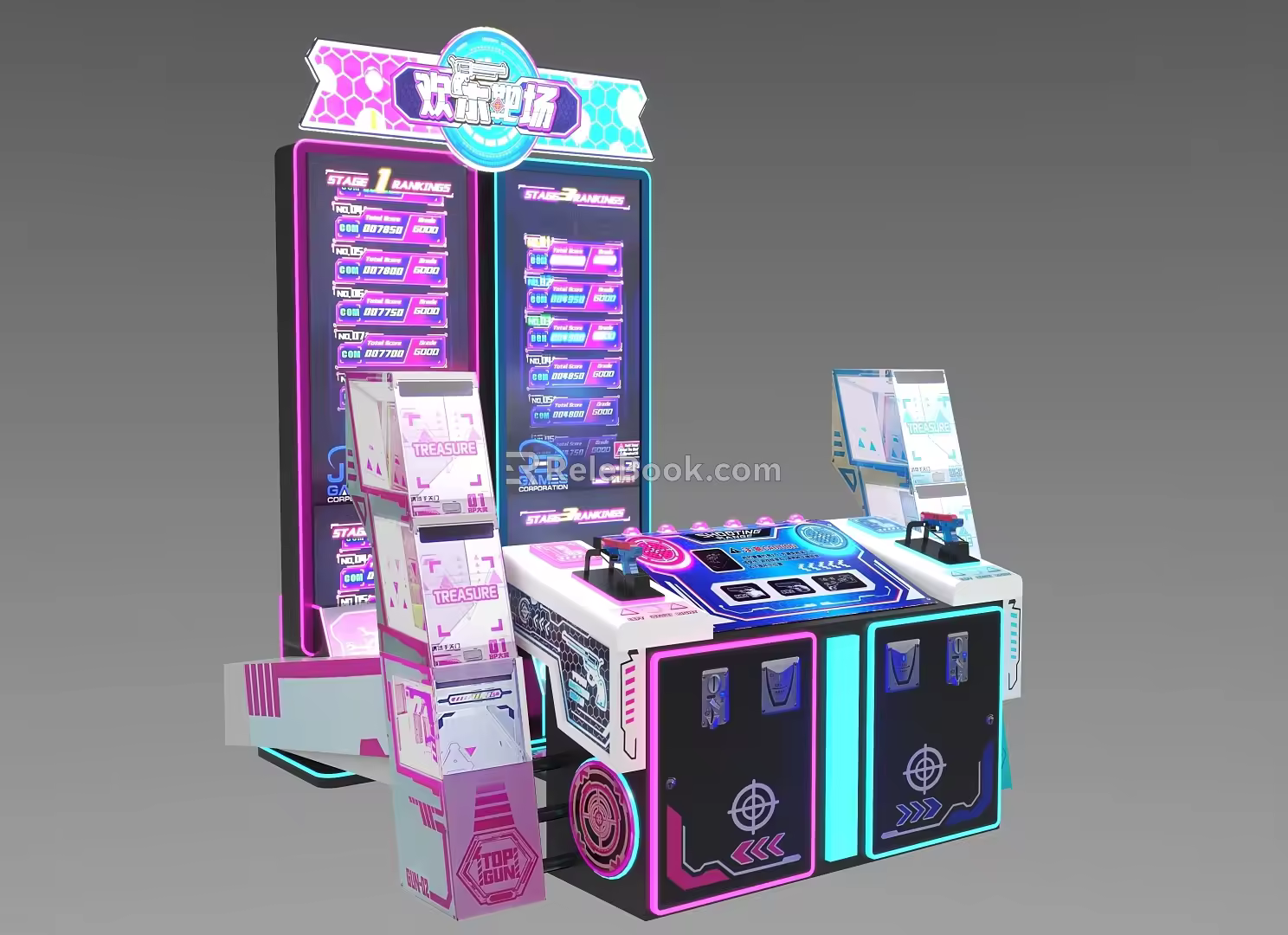 Modern game machine fun shooting 3d model