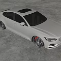 Sleek White Sedan With Black Wheels In Modern Indoor Display Room