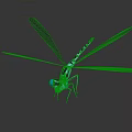 Modern Dragonfly Thin-winged Dragonfly Le Fairy Dragonfly Purple Red Dragonfly Black Lilly-winged Dragonfly Biwei Dragonfly 3d model