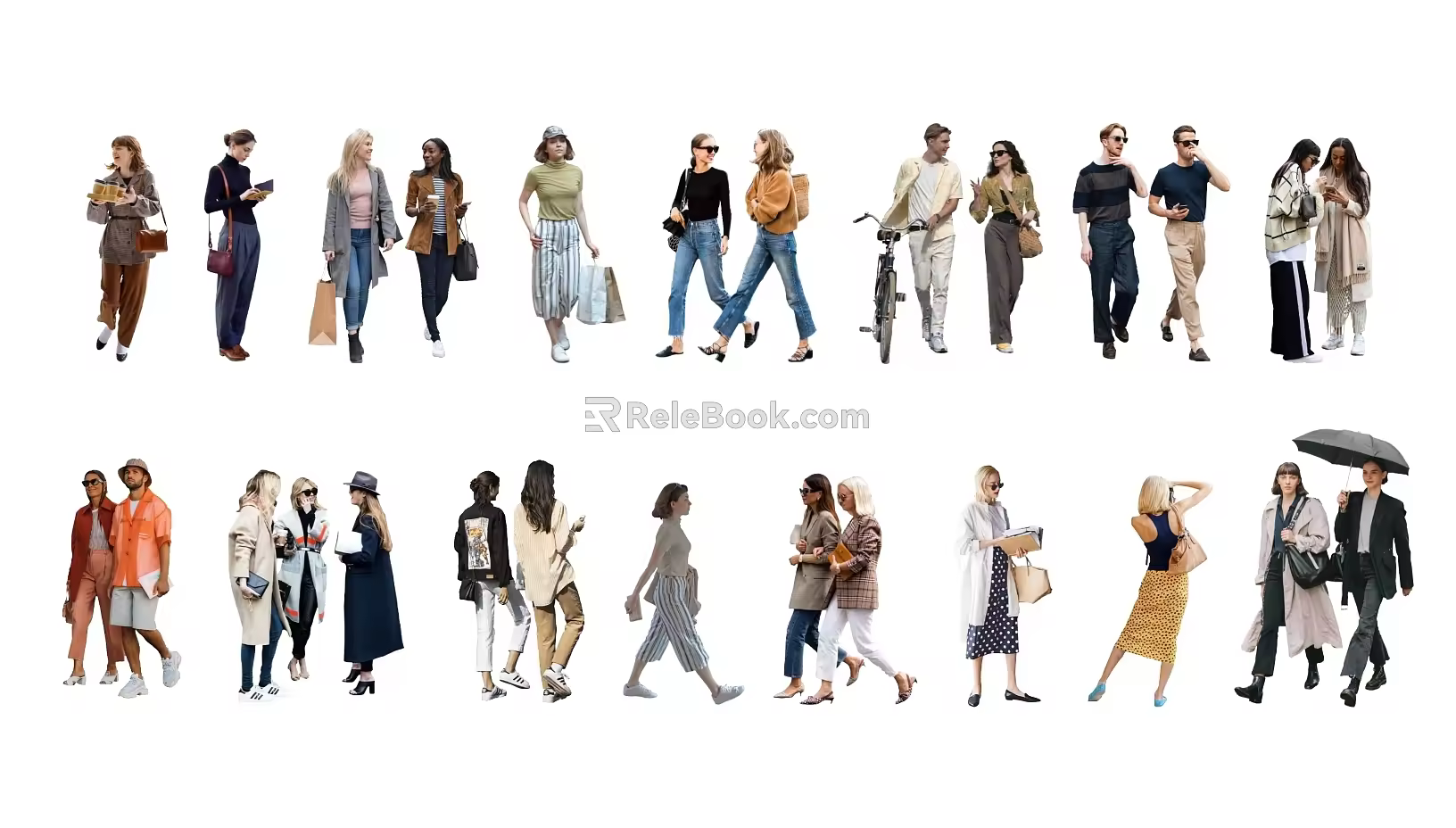 Modern multiplayer character combination 3d model