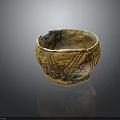 Handmade Pottery Bowl With Earthy Yellow Tone And Handcrafted Textures For Daily Living Supplies