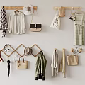 Stylish Wooden Wall Hooks For Hanging Shirts Dresses Hats Bags And Scarves