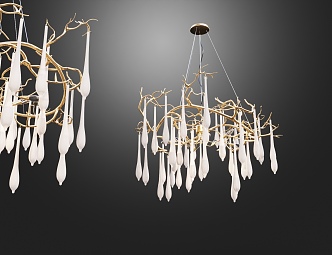 Modern crystal chandelier 3d model