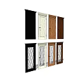 Various Colored Hinged Doors With Diamond Glass Panels And Classic Styles