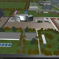 Industrial Factory Complex Featuring Modern Buildings Greenery Lawns And Surrounding Roads