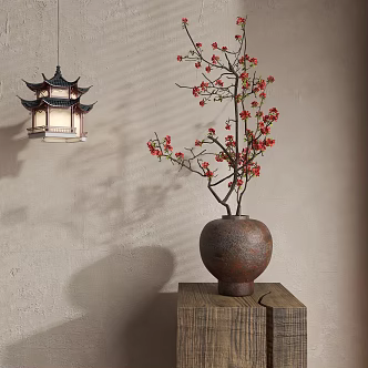 Quiet Flower Art Middle Ancient Flower Art New Chinese Style Flower Art Modern Flower Art Vase 3d model