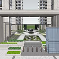 Modern High Rise Residential Complex Planning With Symmetrical Design Green Spaces And Roadways
