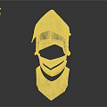 Steel Medieval Knight Helmet as Essential Weapon Armor Equipment with Metallic Shine
