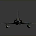 Detailed Cosmic Spacecraft Model With Streamlined Design And Emblems On Reflective Black Surface