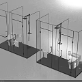 Modern Bathroom Shower Head Design With Glass Enclosure Bathtub And Toilet