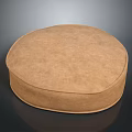 Cozy Brown Round Bean Bag Chair with Plush Fabric for Home Comfort