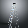 Sturdy Aluminum Step Ladder Essential Hardware Tool For Home Improvement Projects 3d model