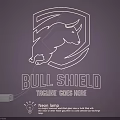Neon Lamp Combination With Bull Shield Design And Tiger Line Series