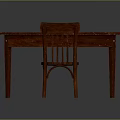 Classic Wooden Desk With Matching Chair For Home Office Interior Setup