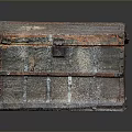 Vintage Wooden Storage Trunk With Rustic Design And Metal Hardware For Home Decor